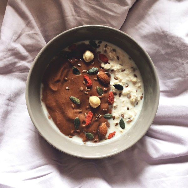 Nicecream au chocolat et porridge sans cuisson