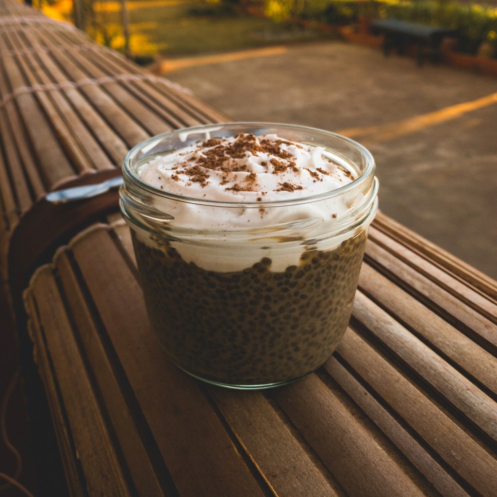 Chia pudding au café et chantilly&nbsp;vegan