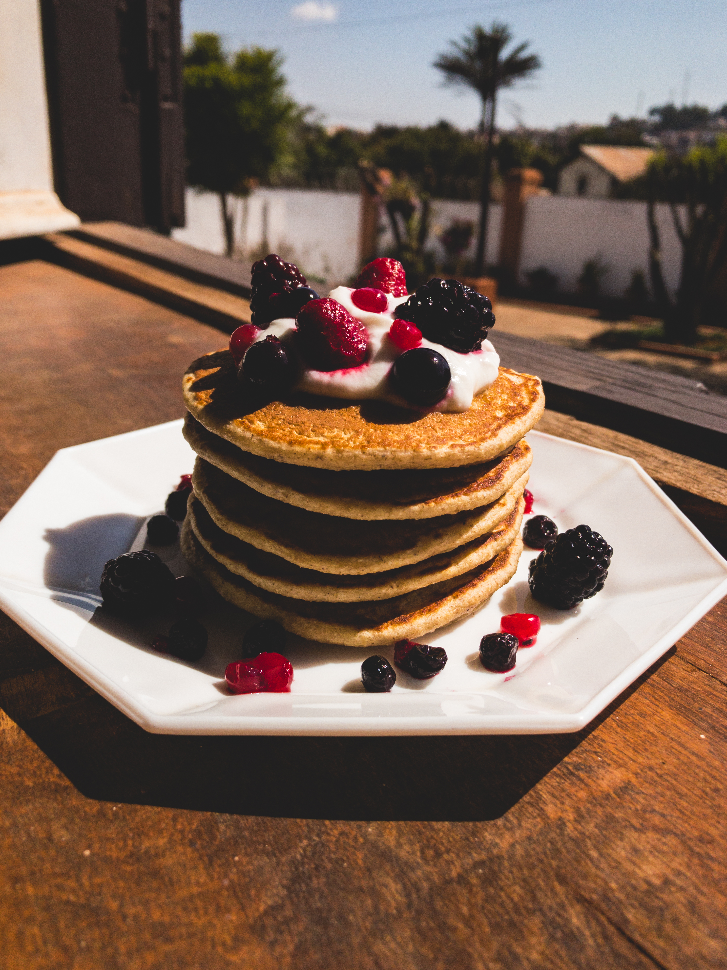 Pancakes vegan à la banane et à l'avoine