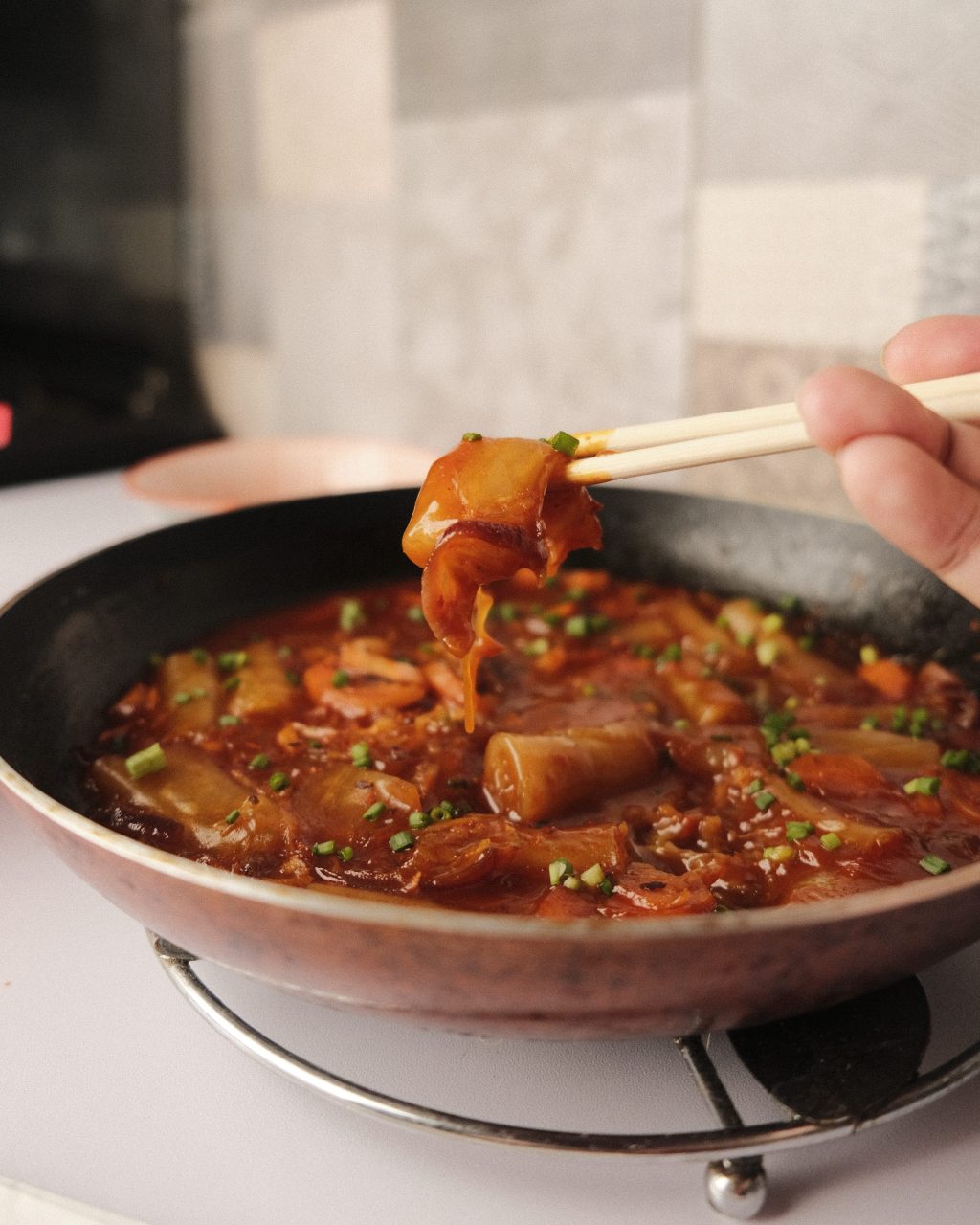 Tteokbokki à base de feuilles de&nbsp;riz