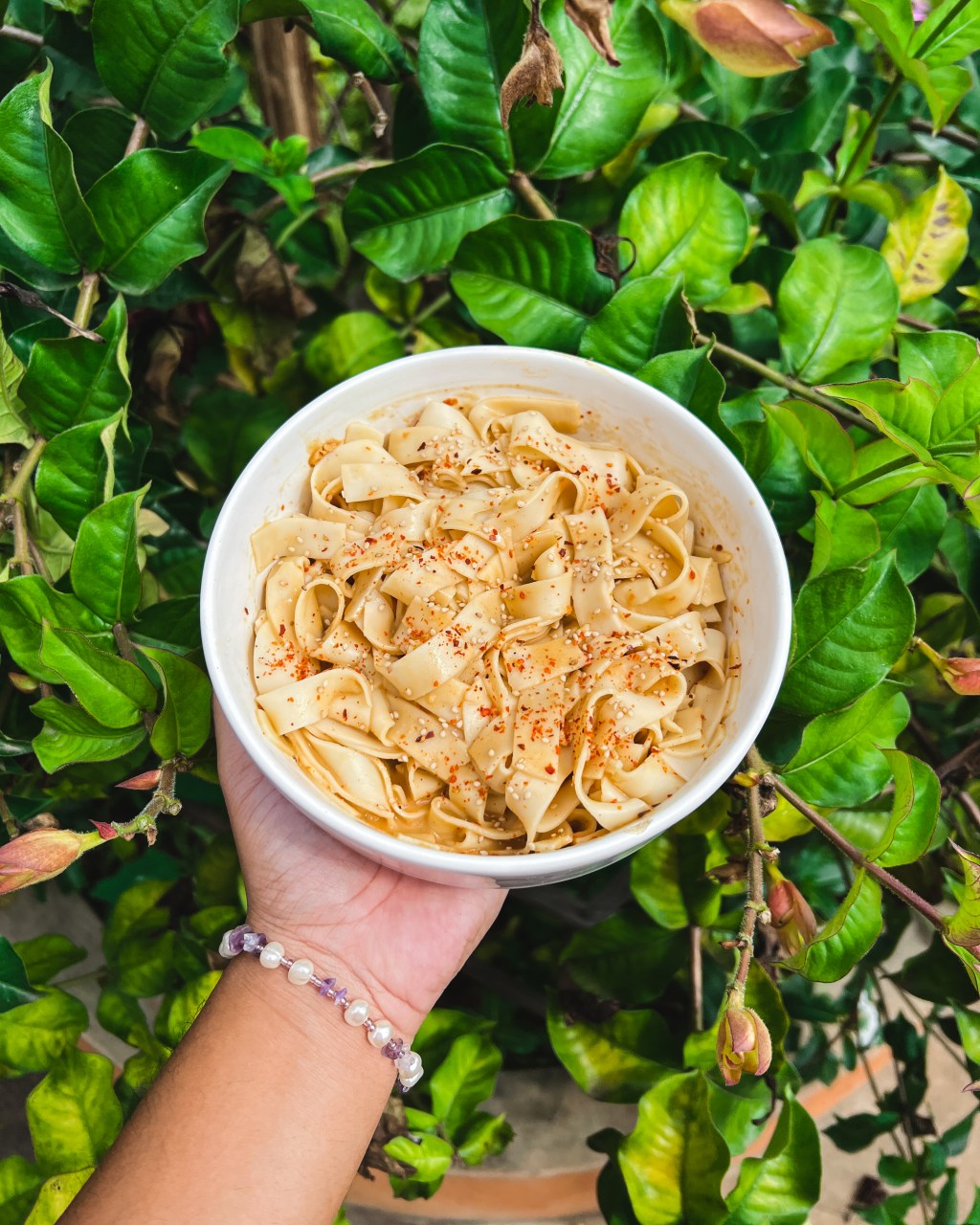 Pâtes au beurre de&nbsp;cacahuète